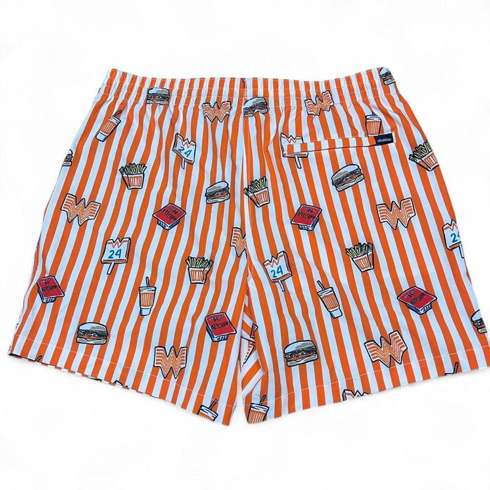 Chubbies Whataburger 5.5" Lined Swim Trunks Men’s XL Striped Orange NWT - Picture 5 of 8